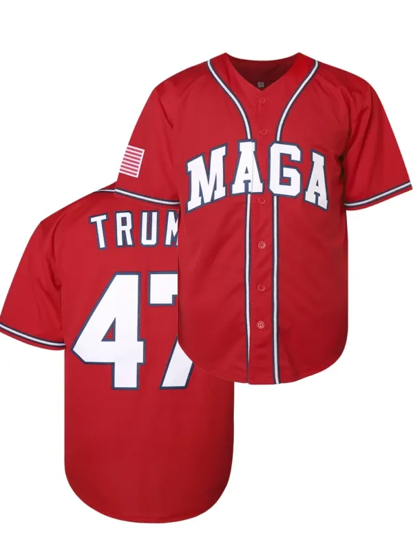 Trump Embroidered Baseball Jersey - Image 2