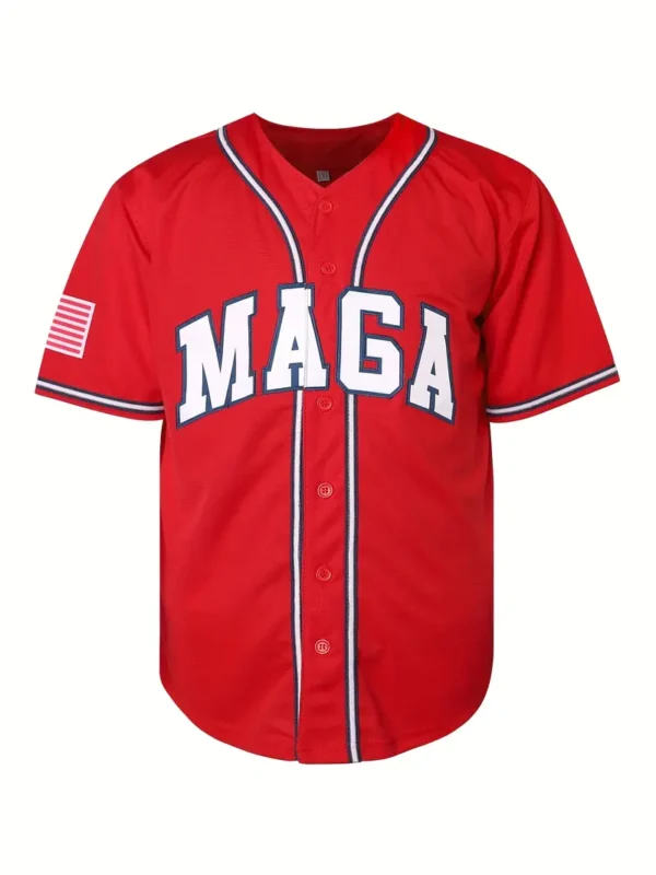 Trump Embroidered Baseball Jersey