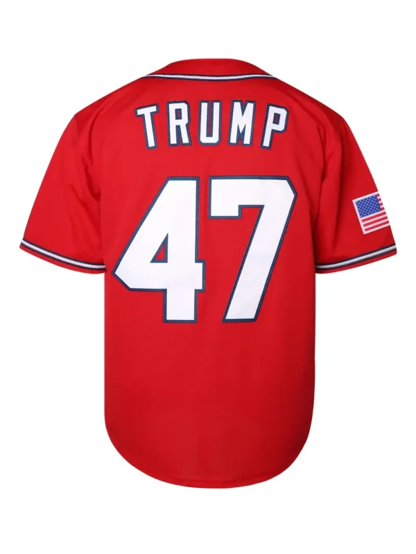 Trump Embroidered Baseball Jersey - Image 4