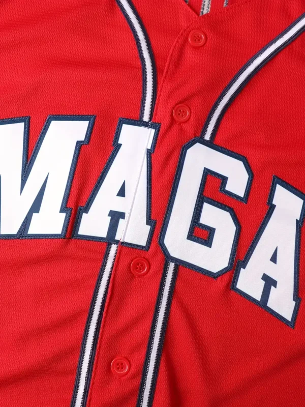 Trump Embroidered Baseball Jersey - Image 6