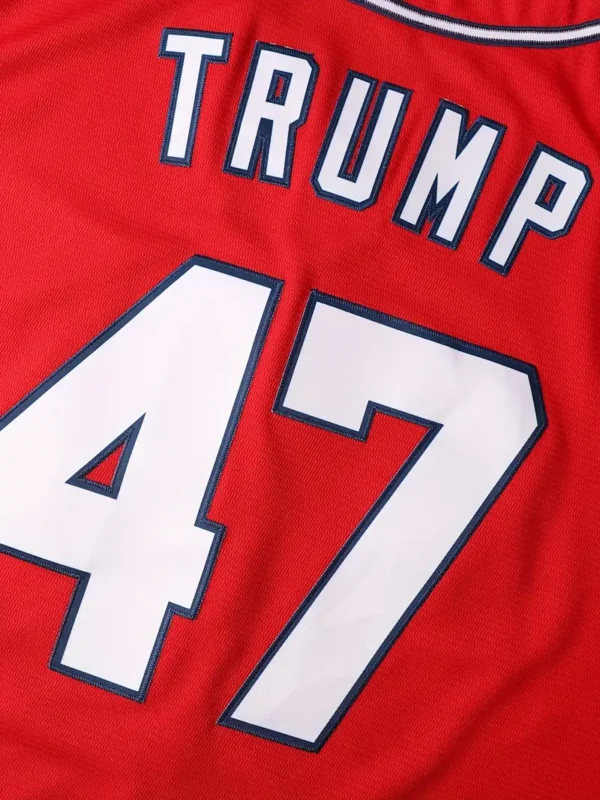 Trump Embroidered Baseball Jersey - Image 7